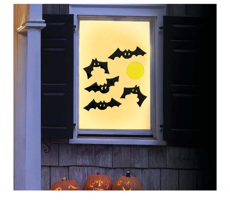 Dekoracja okienna na Halloween Nietoperze