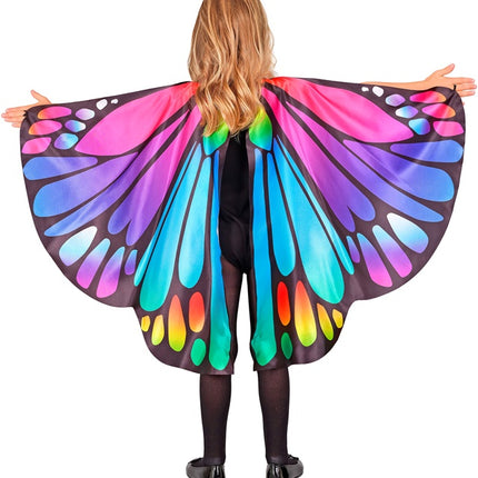 Fioletowe/różowe skrzydła motyla i maska na oczy