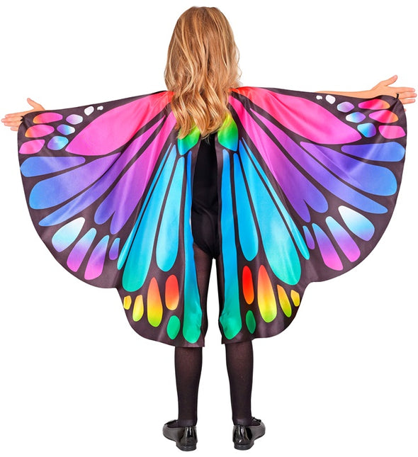 Fioletowe/różowe skrzydła motyla i maska na oczy