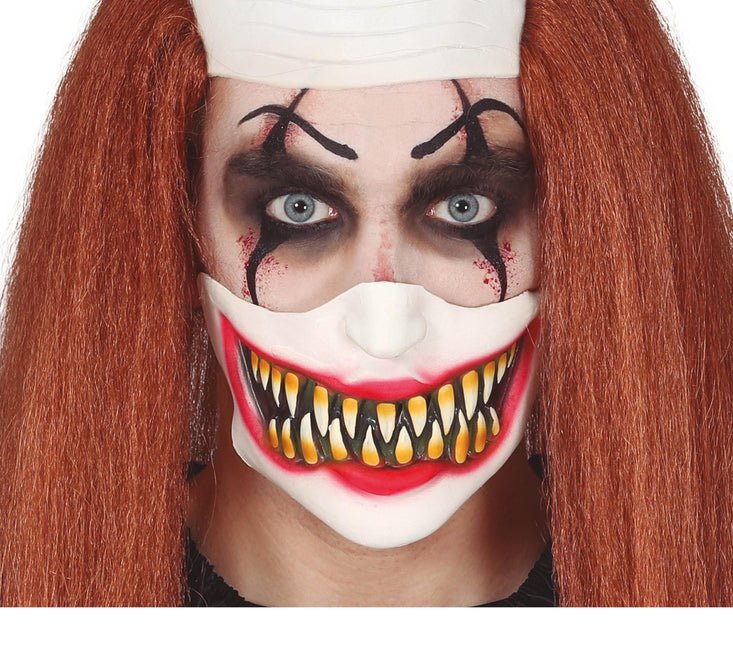 Półmaska klauna na Halloween