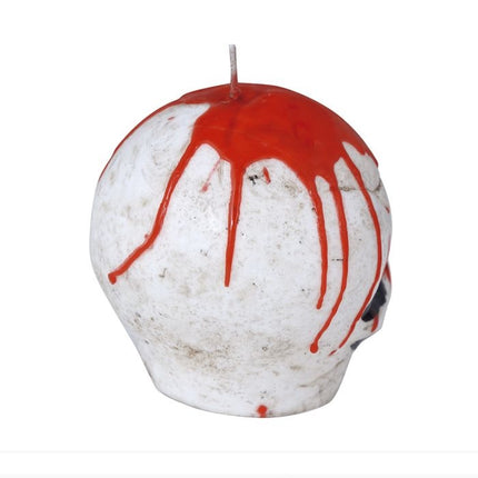 Świeca na Halloween Krwawa Czaszka 10 cm