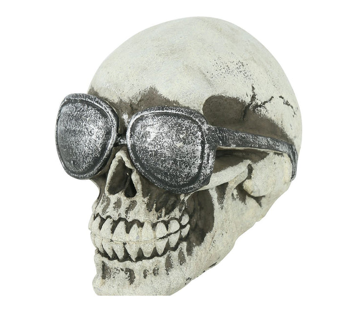 Halloweenowe okulary z czaszką 11 cm