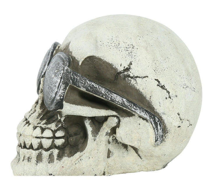 Halloweenowe okulary z czaszką 11 cm