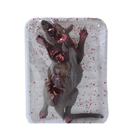Halloweenowy szczur w koszu 19 cm