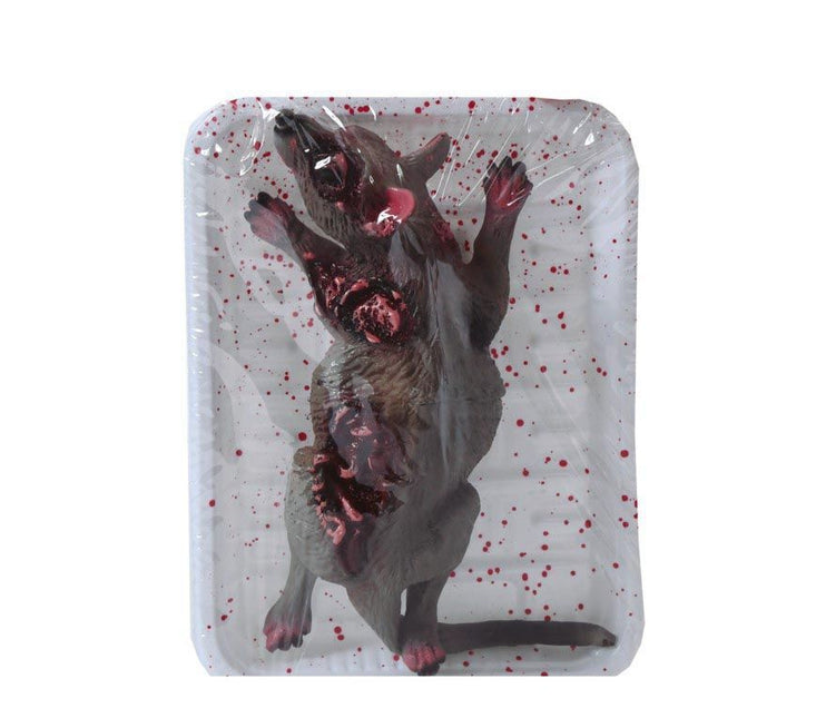 Halloweenowy szczur w koszu 19 cm