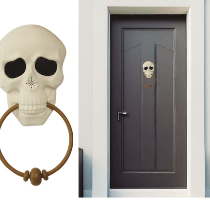 Klamka do drzwi Halloween Skeleton z dźwiękiem 30 cm