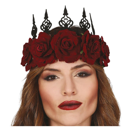 Wianek z kwiatów na Halloween