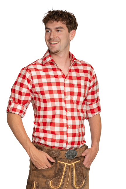 Bluzka Oktoberfest czerwono-biała