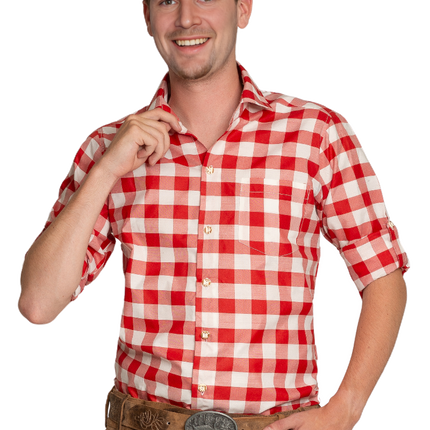 Bluzka Oktoberfest czerwono-biała