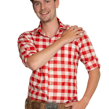 Bluzka Oktoberfest czerwono-biała