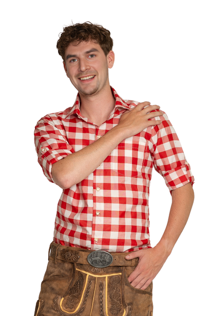 Bluzka Oktoberfest czerwono-biała