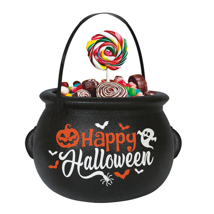 Halloweenowy kociołek czarownic Happy Halloween 16cm