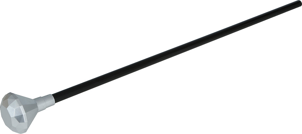 Czarna srebrna laska Diamond Knob 85 cm