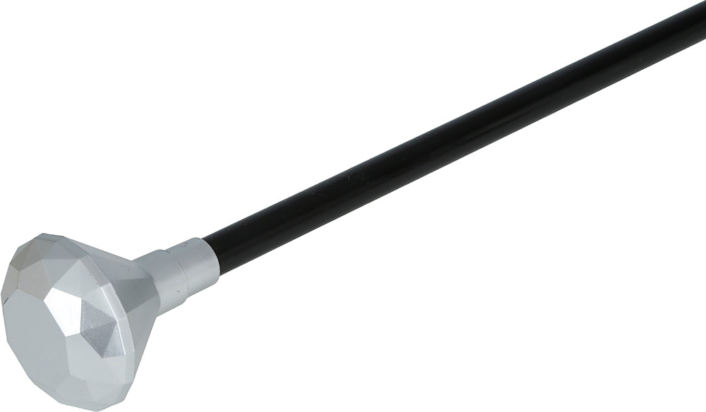 Czarna srebrna laska Diamond Knob 85 cm
