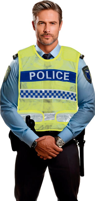 Żółta kamizelka policji drogowej, dla dorosłych