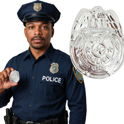 Odznaka policyjna srebrna 7cm