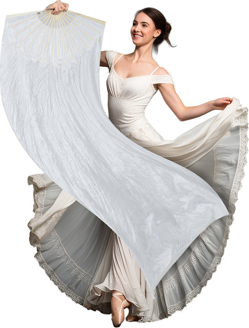 Biały wentylator z wielofunkcyjną diodą LED 75x150 cm