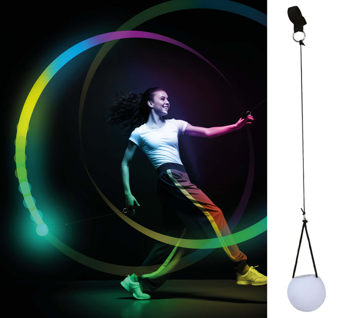 Wielokolorowa kula do tańca z diodą LED 7 cm
