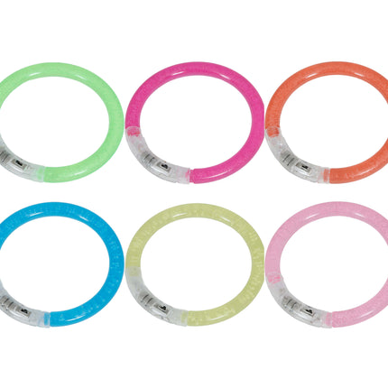 Kolorowa bransoletka świecąca w ciemności 8cm 4szt
