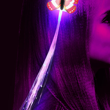 Światłowód 33 cm, led, tuft z motylkiem