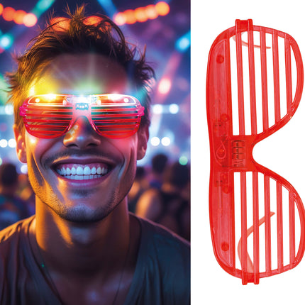 Czerwone okulary z lampką