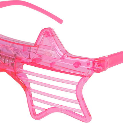 Gwiezdne okulary różowe ze światłem