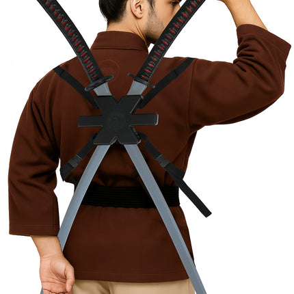 Czarny fałszywy miecz samurajski 95cm 2szt