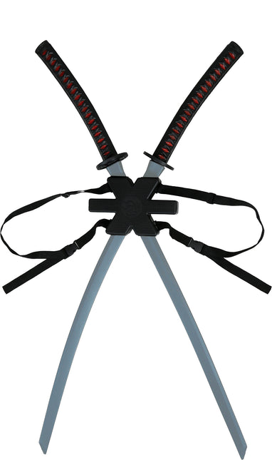 Czarny fałszywy miecz samurajski 95cm 2szt