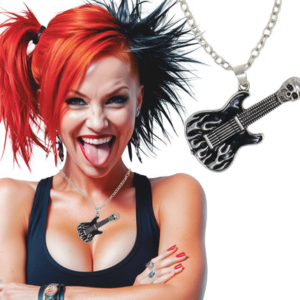 Naszyjnik z gitarą elektryczną
