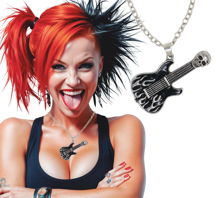 Naszyjnik z gitarą elektryczną