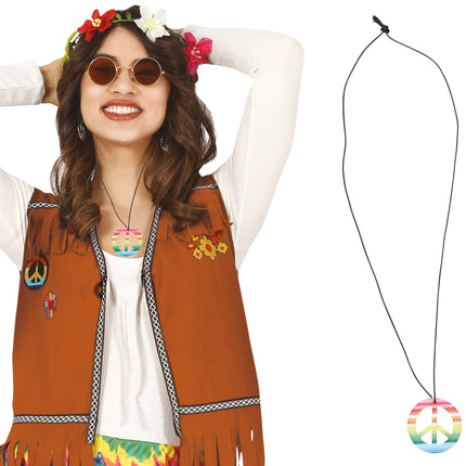 Hipisowski wielokolorowy wisiorek 6 cm