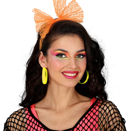 Neonowe kolczyki kółka