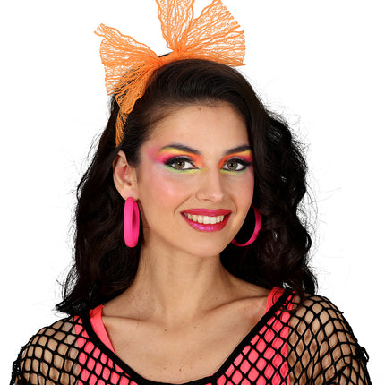 Neonowe kolczyki kółka