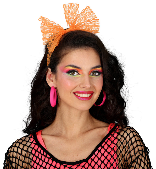 Neonowe kolczyki kółka