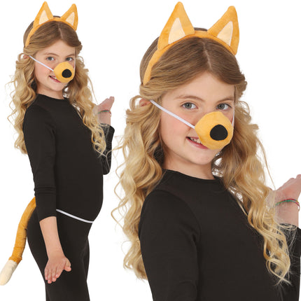 Zestaw kostiumów dla psa brązowy 3-częściowy