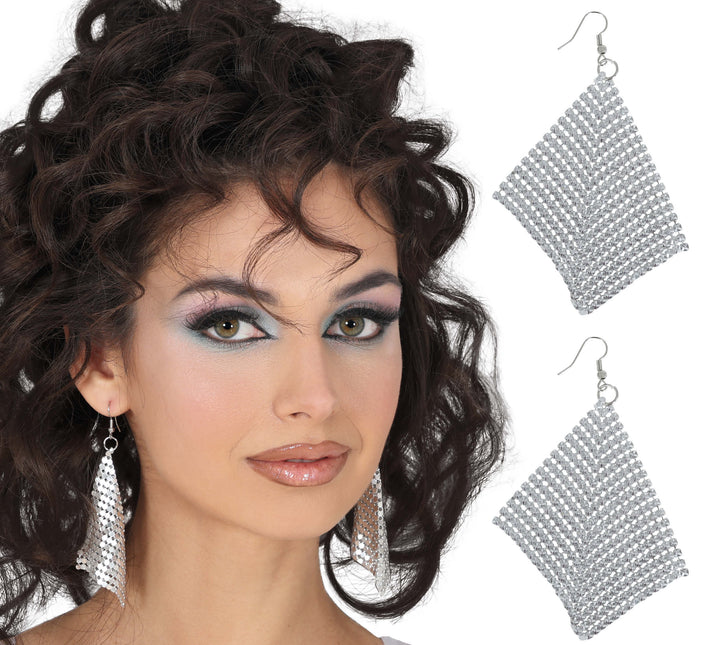 Metaliczne kolczyki 9 cm