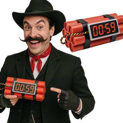 Czerwono-czarny fałszywy dynamit 22 cm