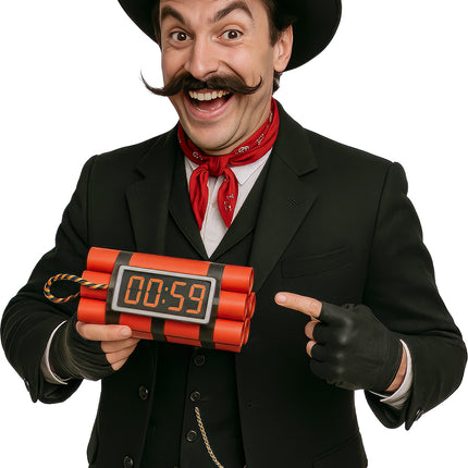 Czerwono-czarny fałszywy dynamit 22 cm