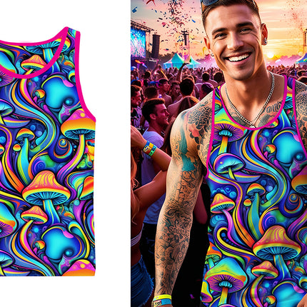 Psychodeliczna koszulka z grzybem, dla dorosłych