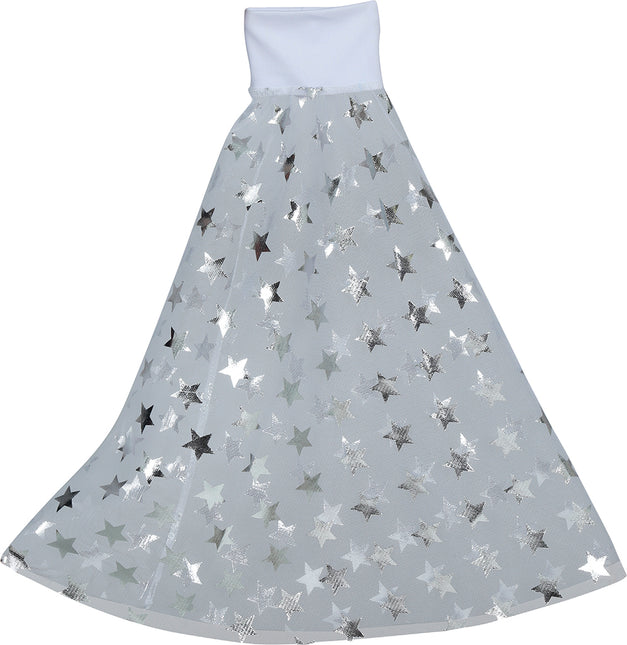 Rękawy motylkowe Disco 70S srebrne gwiazdki