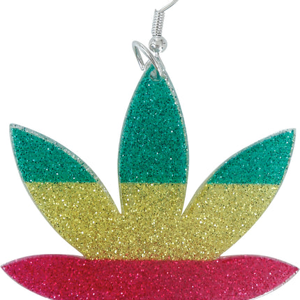 Kolczyki w kształcie liści marihuany