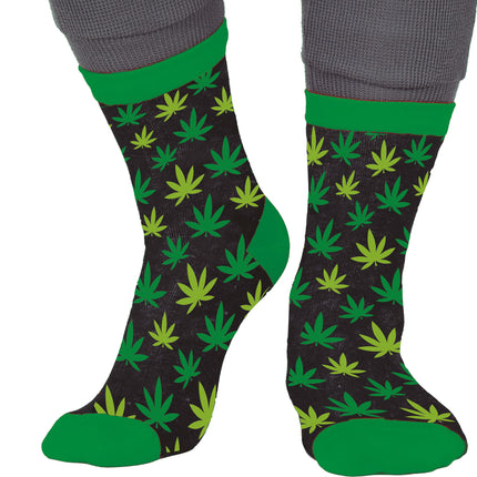 Skarpetki Weed Socks Black Green dla dorosłych