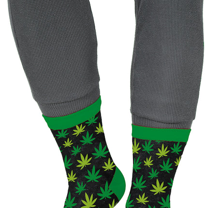 Skarpetki Weed Socks Black Green dla dorosłych