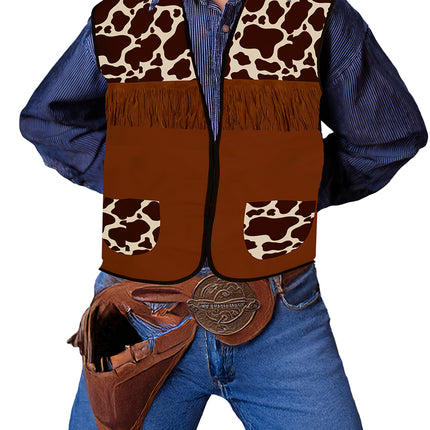 Kowbojska kamizelka dziecięca brązowa