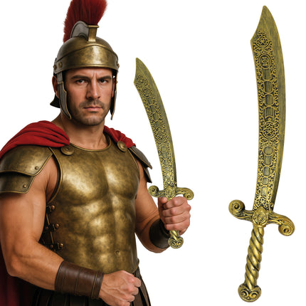 Złoty fałszywy miecz 55 cm