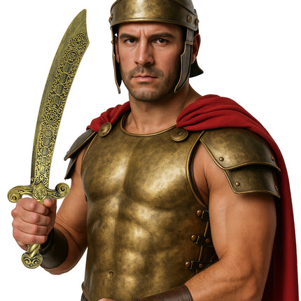 Złoty fałszywy miecz 55 cm