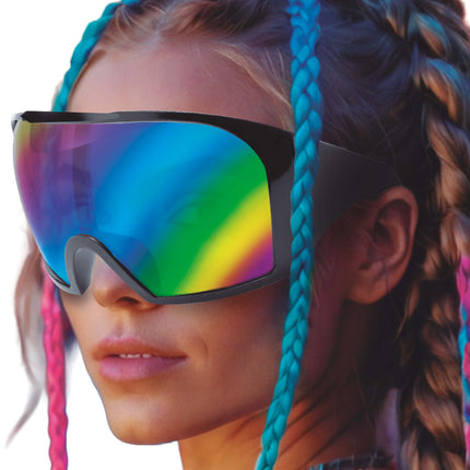 Futurystyczne okulary tęczowe