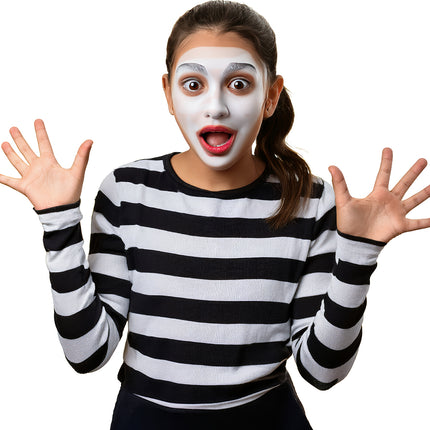 Czarno-biała koszula dziecięca w paski