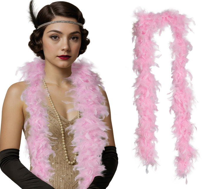 Pióro boa, 80 gr różowe