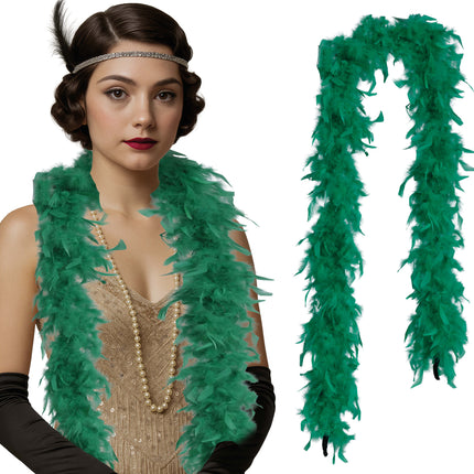 Pióro boa, 80 gr, zielone